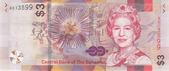 Bahamas 3 Dollar p78 2019